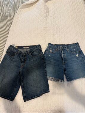 Levi’s baggy dad Jort Denim Shorts & Levi’Distressed Cutoff Jean Shorts